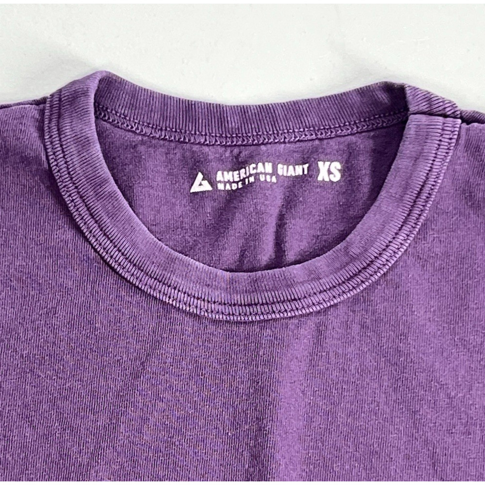 American Giant Classic Cotton Crew Tee Womens Extra Small Purple T Shirt - Picture 3 of 9